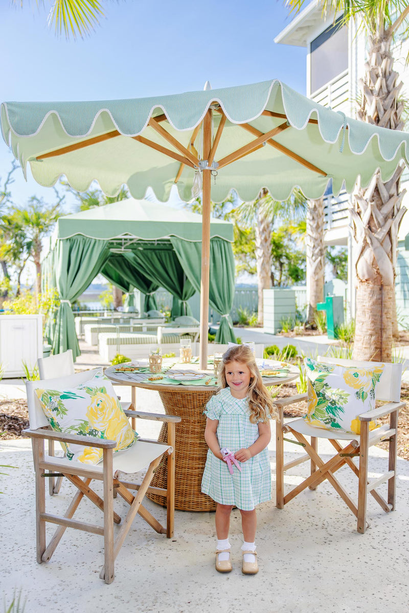 Holly Day Dress - Gibson Island Green and Lake Worth Yellow Sewanee Seersucker