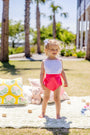 Sally Sunsuit - Palm Spring Punch with Sandpearl Pink