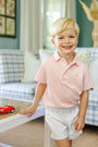 Prim & Proper Polo - Sanibel Island Stripe with Pompano Peach Stork