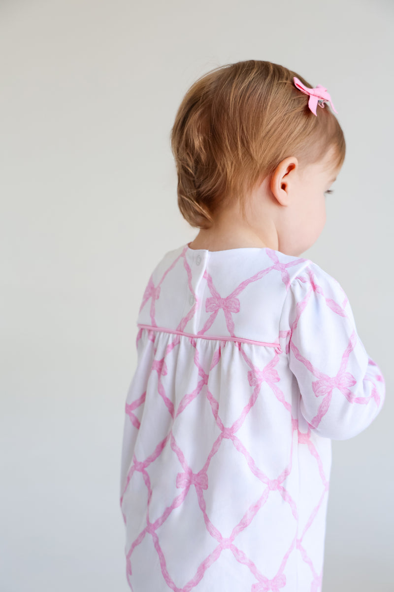 Long Sleeve Penny's Playsuit - Belle Meade Bow