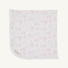 Baby Buggy Blanket - Sir Proper's Sweet Arrival (Hamptons Hot Pink) with Worth Avenue White