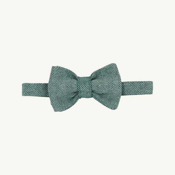 Baylor Bowtie - Grier Green Herringbone