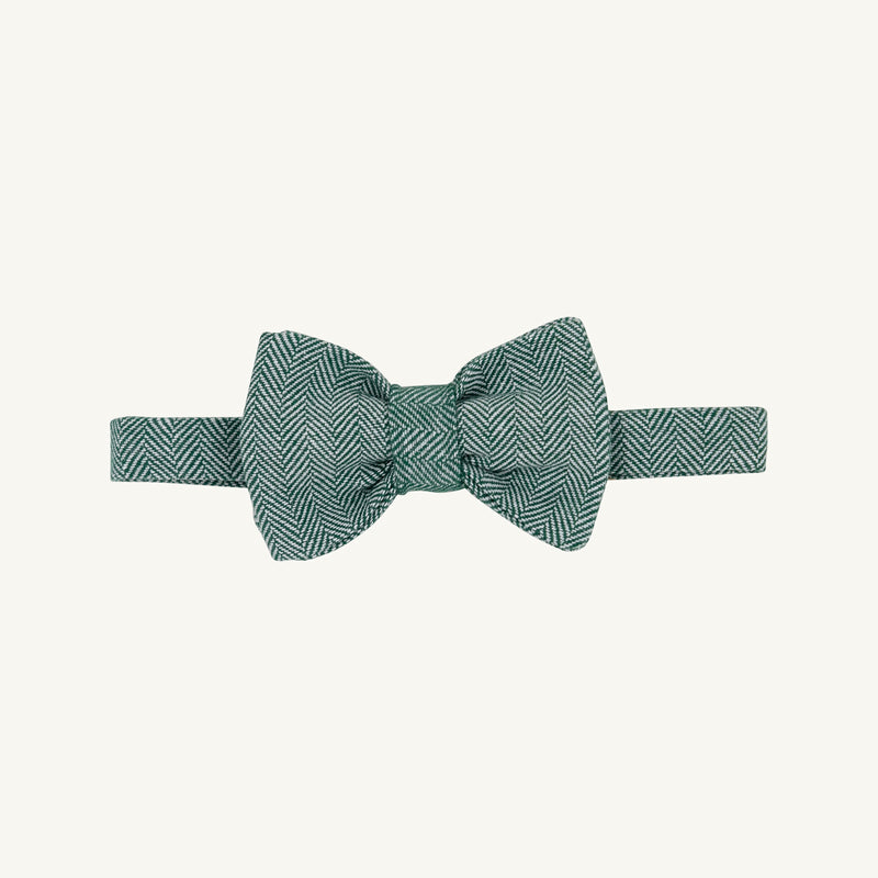 Baylor Bowtie - Grier Green Herringbone