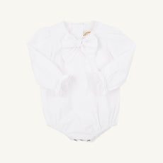 Beatrice Bow Blouse & Onesie - Worth Avenue White