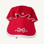 Bellefaire Bonnet - Richmond Red with Worth Avenue White Eyelet and Bow
