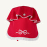 Bellefaire Bonnet - Richmond Red with Worth Avenue White Eyelet and Bow