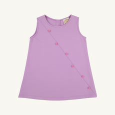 Blake Button Dress - Valley High Violet with Winter Park Pink