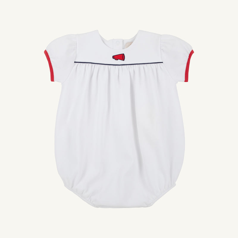 Blythe Bubble - Worth Avenue White with Megaphone Embroidery