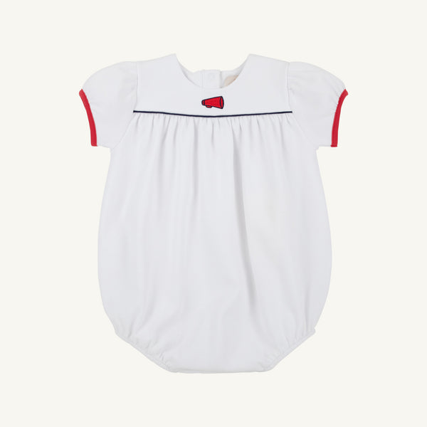 Blythe Bubble - Worth Avenue White with Megaphone Embroidery