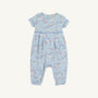 Short Sleeve Bradford Romper - Gourd-geous (Buckhead Blue) with Barbados Blue