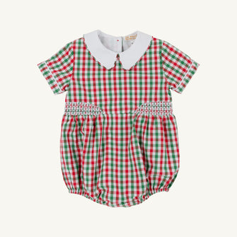 Embroidery result for: Brentley Bubble - Richmond Red & Kiawah Kelly Green Gingham