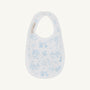 Burp Me Bib - Sir Proper's Sweet Arrival (Beale Street Blue) with Worth Avenue White