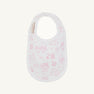 Burp Me Bib - Sir Proper's Sweet Arrival (Hamptons Hot Pink) with Worth Avenue White