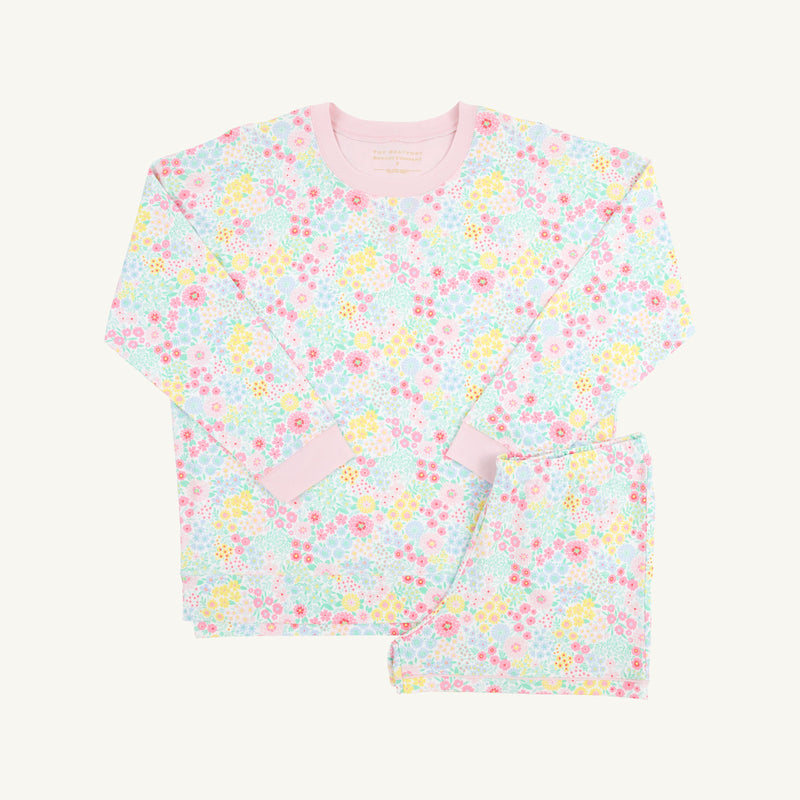 Callahan Cabernet Short Set (Women) - Merry Little Meadow with Palm Beach Pink