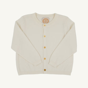 Embroidery result for: Cambridge Cardigan - Palmetto Pearl with Gold Buttons