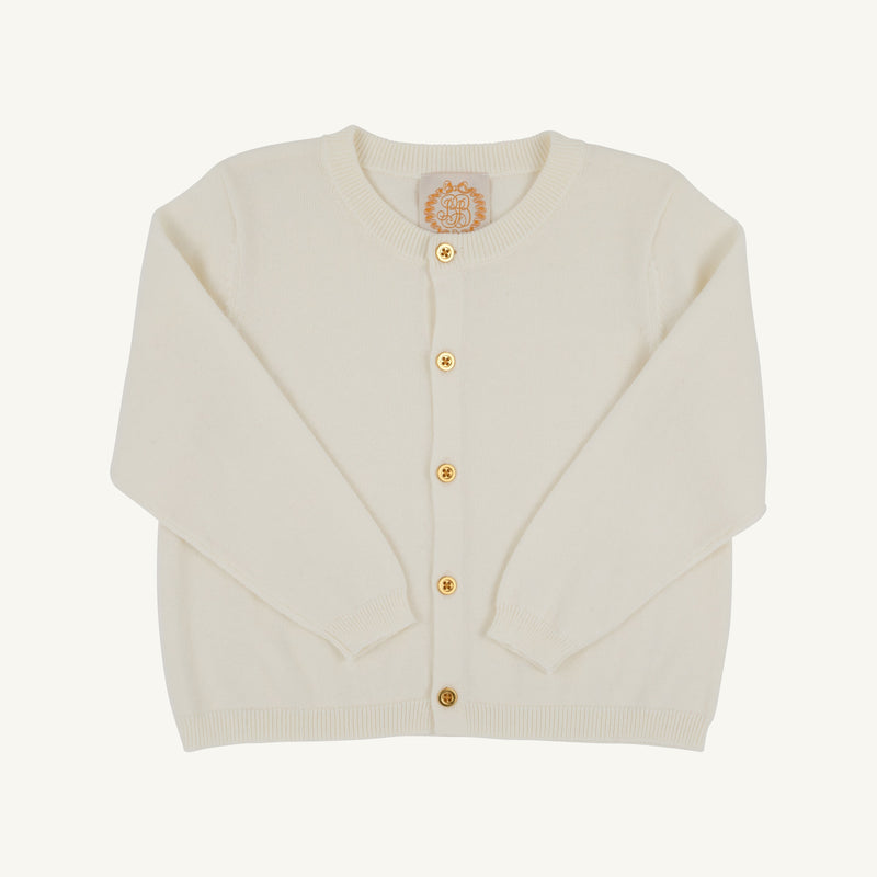 Cambridge Cardigan - Palmetto Pearl with Gold Buttons