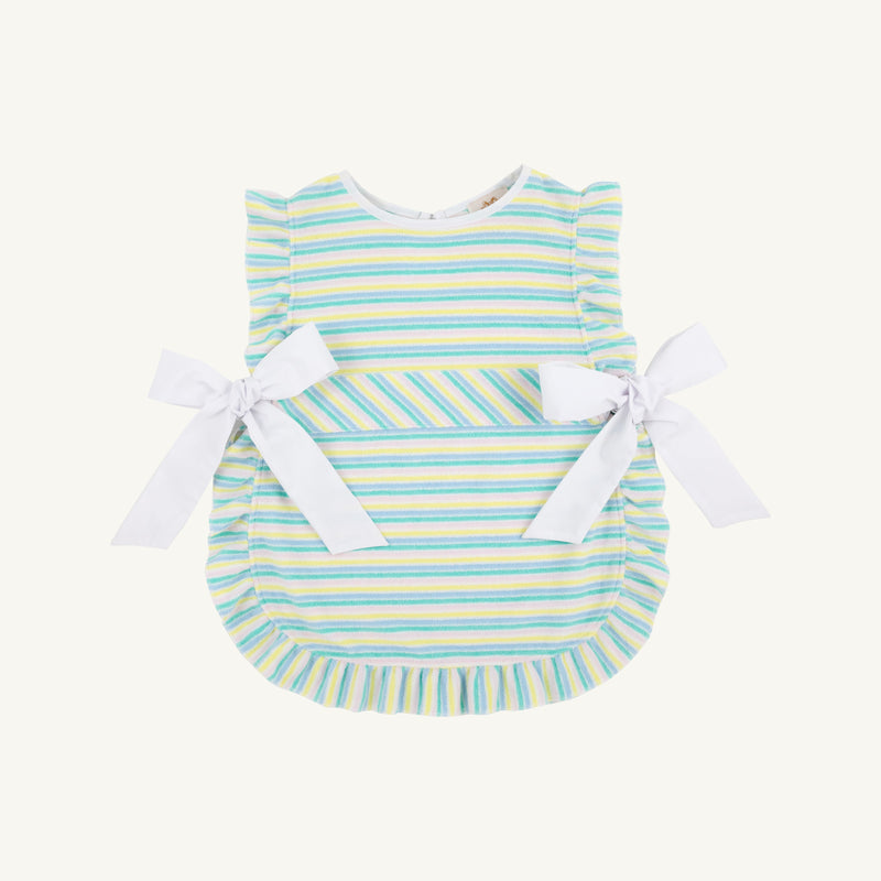 Carolina Cover Up - Siesta Key Stripe (Pink) with Worth Avenue White