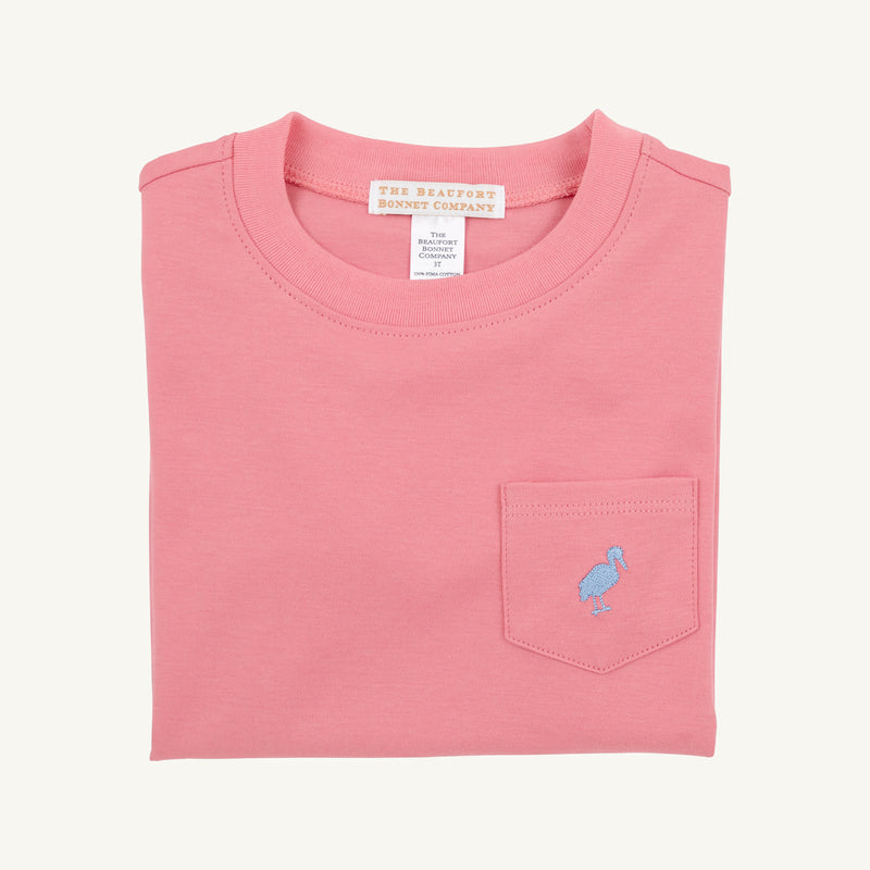 Carter Crewneck - Nantucket Red with Barrington Blue Stork