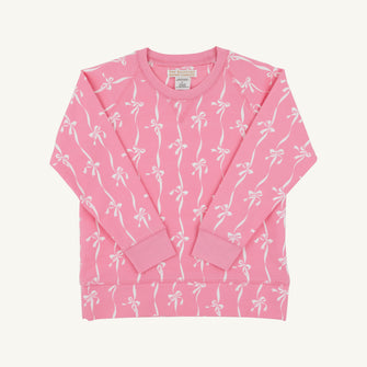Embroidery result for: Cassidy Comfy Crewneck - Bell Court Bows (Hamptons Hot Pink)