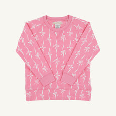 Cassidy Comfy Crewneck - Bell Court Bows (Hamptons Hot Pink)