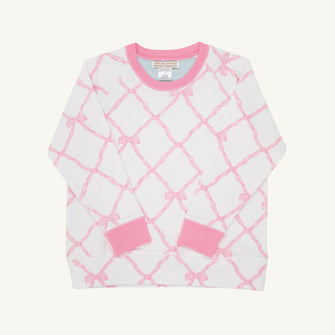 Embroidery result for: Cassidy Comfy Crewneck - Belle Meade Bow with Hamptons Hot Pink