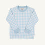Cassidy Comfy Crewneck - Buckhead Blue Gingham with Buckhead Blue