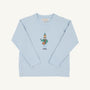 The Cassidy Comfy Crewneck by The Beaufort Bonnet Company features a charming “Drummer Boy” cartoon graphic on the front center and comes in a soft Buckhead Blue. This cozy sweatshirt has long sleeves and a classic crew neckline, making it perfect for everyday comfort.