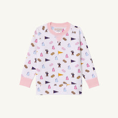 LSU Cassidy Comfy Crewneck - Tenacious Tigers with Palm Beach Pink