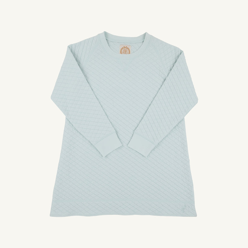 Cassidy Comfy Crewneck Dress Quilted - Old Greenwich Green