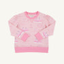 Puff Sleeve Cassidy Comfy Crewneck - A Day at the Derby (Palm Beach Pink) with Hamptons Hot Pink