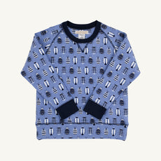 Cassidy Comfy Crewneck - Snug As A Bug with Nantucket Navy