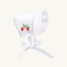 Catesby Bonnet - Worth Avenue White & Pier Party Pink with Strawberry