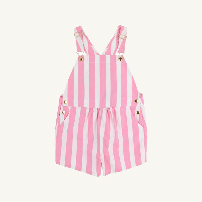 Channing Choo Choo Overalls - Hamptons Hot Pink Stripe
