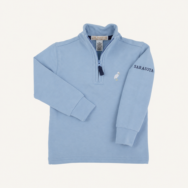 Hayword Half-Zip - Barrington Blue with Nantucket Navy Sarasota