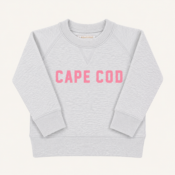 Sir Proper City Hopper Sweatshirt - Grantley Gray (Heathered) with Hamptons Hot Pink Cape Cod