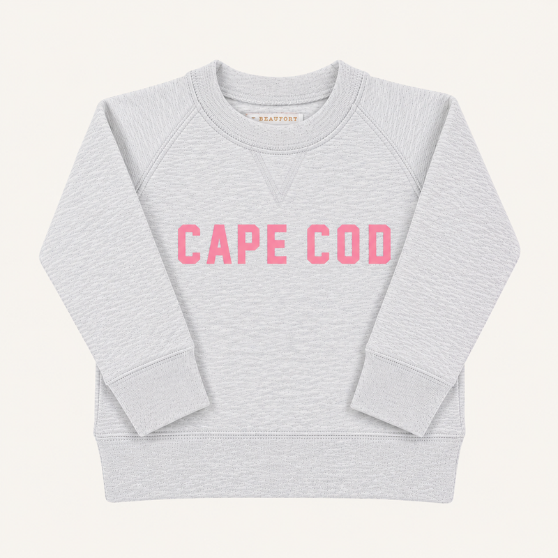 Sir Proper City Hopper Sweatshirt - Grantley Gray (Heathered) with Hamptons Hot Pink Cape Cod