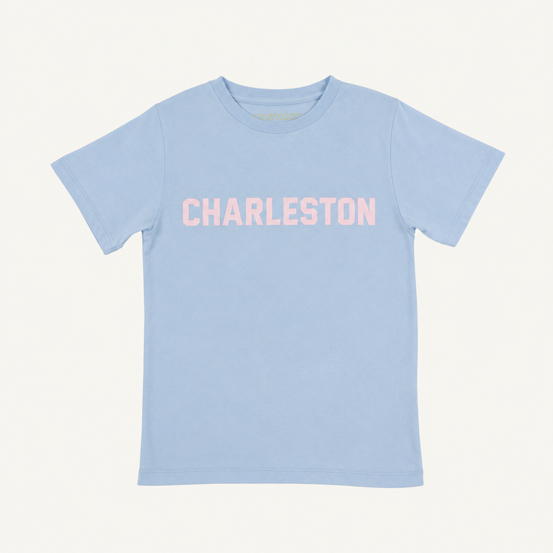 Sir Proper City Hopper T-Shirt - Beale Street Blue with Palm Beach Pink Charleston