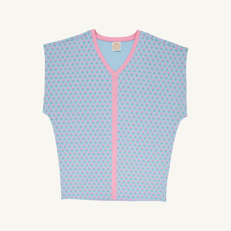 Colada Cover up (Women) - Holly Hills Hand Block with Hamptons Hot Pink