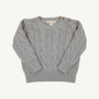Crawford Crewneck - Grantley Gray with Brass Buttons