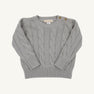 Crawford Crewneck - Grantley Gray with Brass Buttons