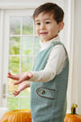 Lawson Longall - Grier Green Herringbone with Chelsea Chocolate