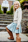 Parson Pleated Skirt - Old Greenwich Green Corduroy