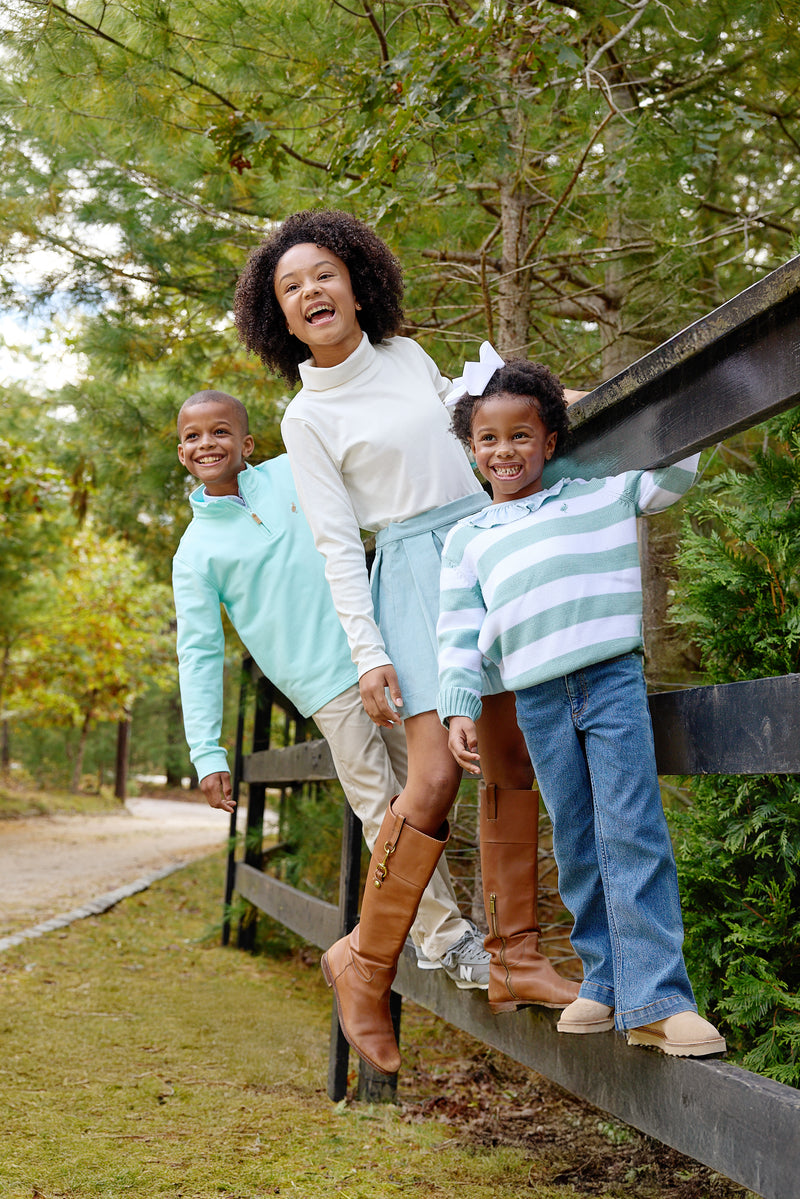 Isaac's Sweater - Old Greenwich Green Stripe