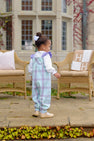 Violet's Vintage Overalls - Bridge Club Hustle Houndstooth (Edisto Egg Blue) with Palisades Purple