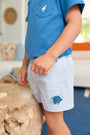 Sheffield Shorts - Buckhead Blue with Fish Applique