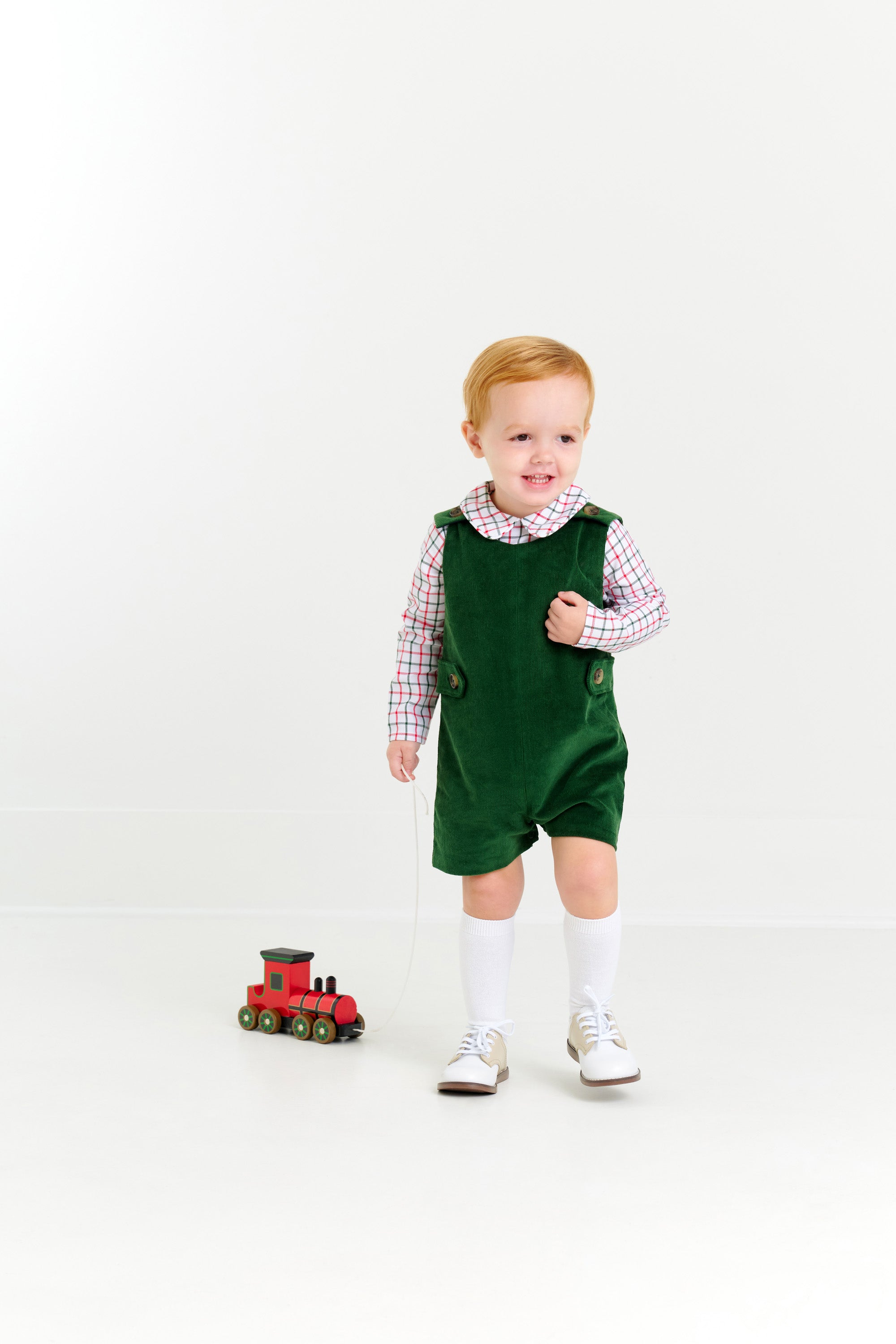 Peter Pan Collar Shirt (Long Sleeve Woven) - Old Town Tattersall