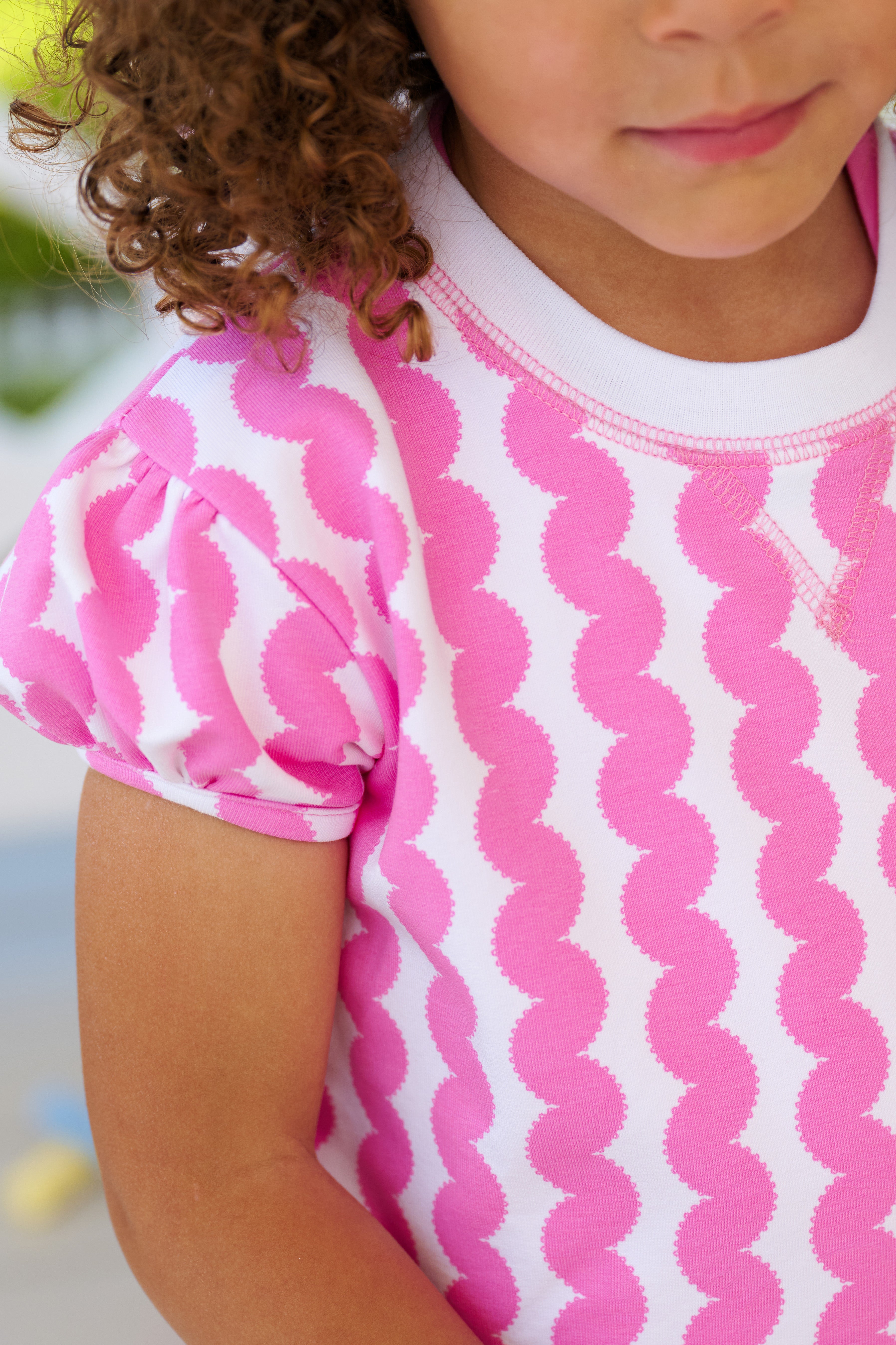 Short Puff Sleeve Cassidy Comfy Crewneck - Tribeca Trims