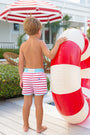 Tanner Trunks - Richmond Red Stripe with Belhaven Blue
