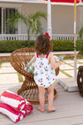 Branham Bubble - Biltmore Blooms (Buckhead Blue) with Richmond Red and Worth Avenue White Eyelet