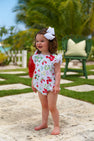 Ruehling Ruffle Bubble - Berry Sweet with Worth Avenue White